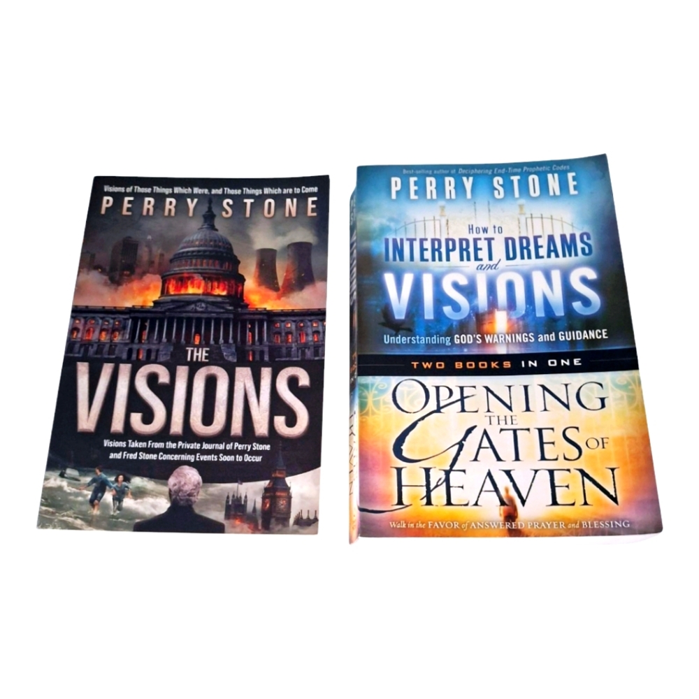 Perry Stone Paperback Book Set The Visions & Opening the Gates of Heaven